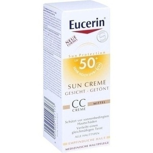 EUCERIN Sun CC Creme getönt mittel LSF 50+